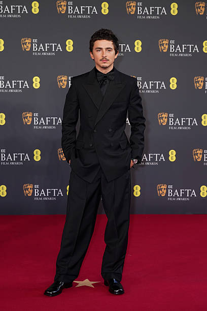 Timothée Chalamet in Givenchy at the BAFTAs